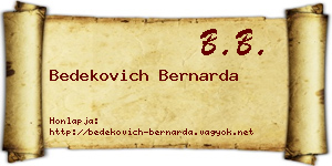 Bedekovich Bernarda névjegykártya